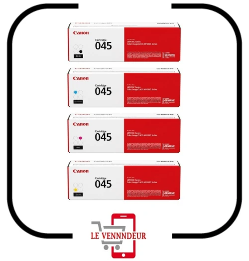 Pack Toner Canon Original 045 (Noir, jaune, magenta, cyan)