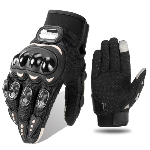 Pack Moto Hiver Cagoule Professionnel + Gants Pro Biker respirants avec protections antidérapantes