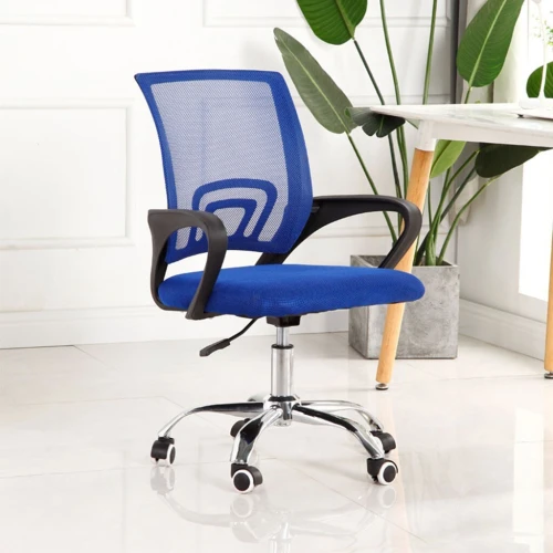 Chaise de Bureau Ergonomique avec Support Lombaire Bleu  كرسي مكتب مريح مع دعامة للظهر