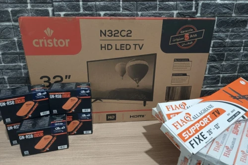 .Téléviseur Cristor 32p + support + démo