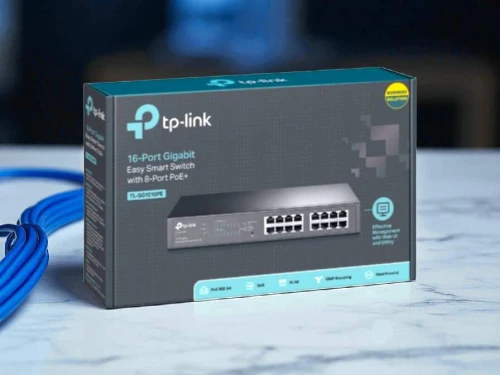 Switch TP LINK TL-SG1016PE Easy Smart 16 Ports Gigabit - 8 Ports PoE+ rackable