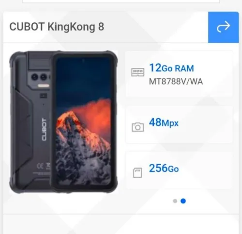 Téléphone cubo King gong 8 Cebu king Cong 8 10600 batterie