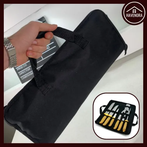 سكاكين احترافية لعيد الاضحى تخدم مرتاح + حقيبة مجانا|Pochette de Couteaux Professionnelle 7 pièces
