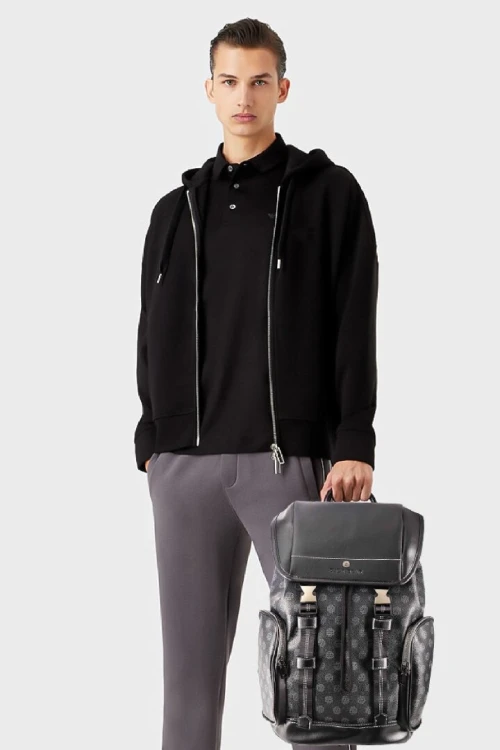 ZUCKBEAR GERALD SERIES LEATHER BACKPACK - BLACK