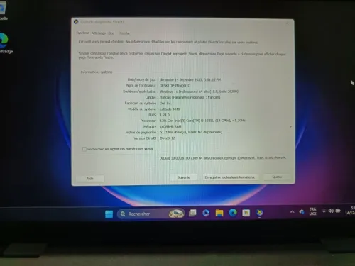 Dell latitude 3340 i5 13éme 16gb ram 250gb ssd