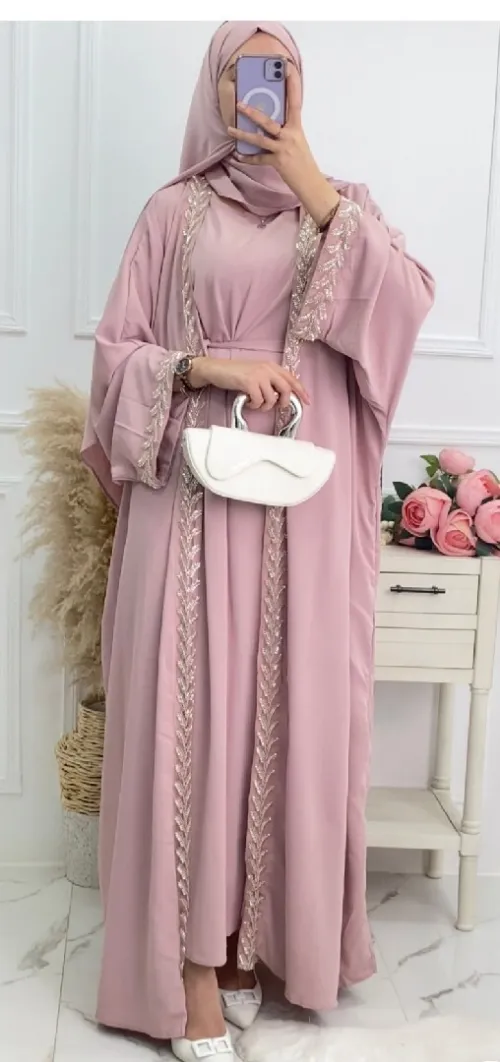 صولد عباية 3 قطع/  ensemble abaya 3pc