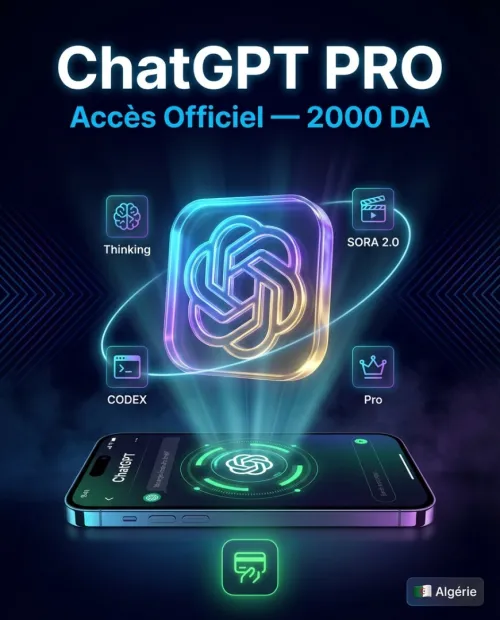 Abonnement ChatGPT Pro (Accès Direct sur Votre Compte)