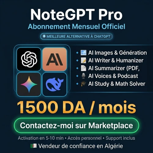 Abonnement NoteGPT Pro Mensuel Officiel - Tous les meilleurs modèles IA en une seule plateforme !