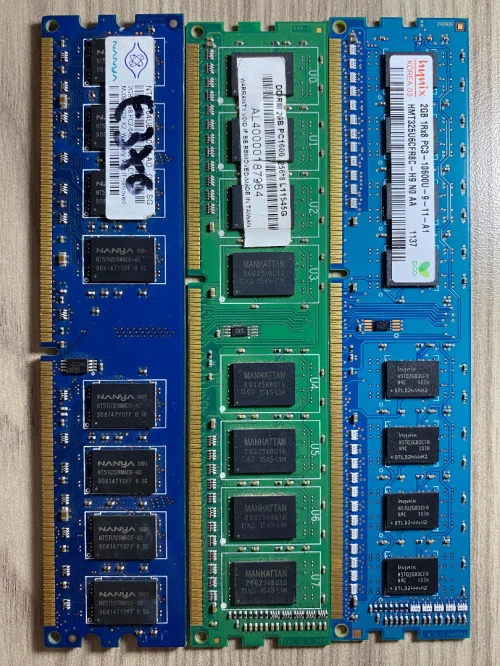 RAM DDR3 3*2GB Hynix + Nanya(HP) + China