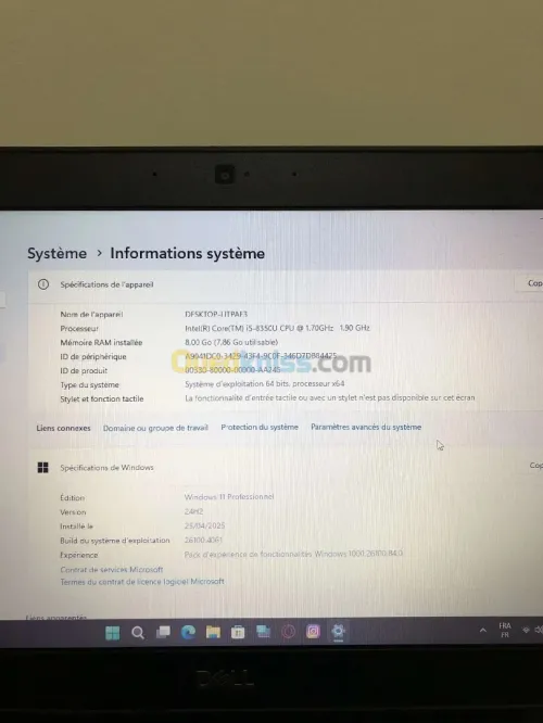 DELL LATITUDE 5290 / INTEL I5 8 EME / 8G / 128 SSD / 14 FHD