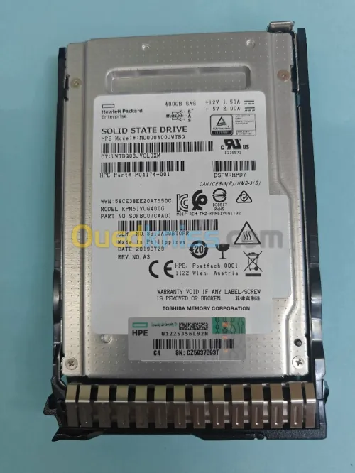 HPE 400 GB 2.5" 12G SFF SAS SSD P04174-001 MO000400JWTBQ