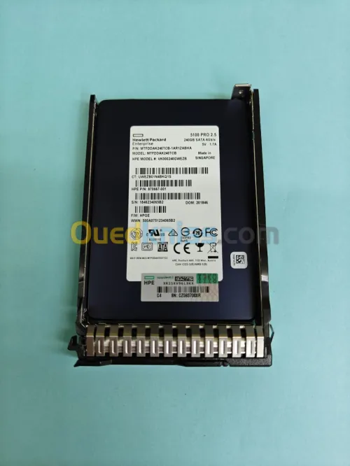 HPE 870667-001 - SSD 240GB 2.5in DS SATA-6G Read Intensive G9 G10 SC