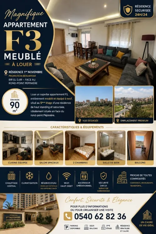 Location Appartement F3 Oran Bir el djir