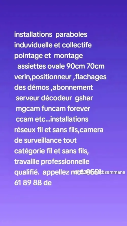installations paraboles