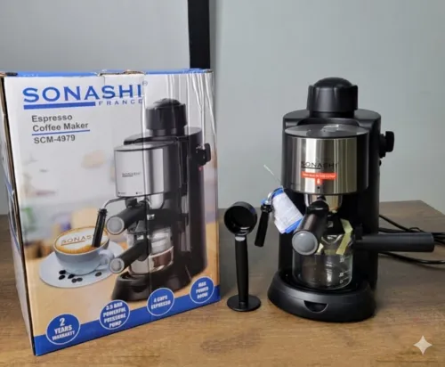 Machine A Café Bras Expresso Et Cappuccino Marque Sonashi 850W