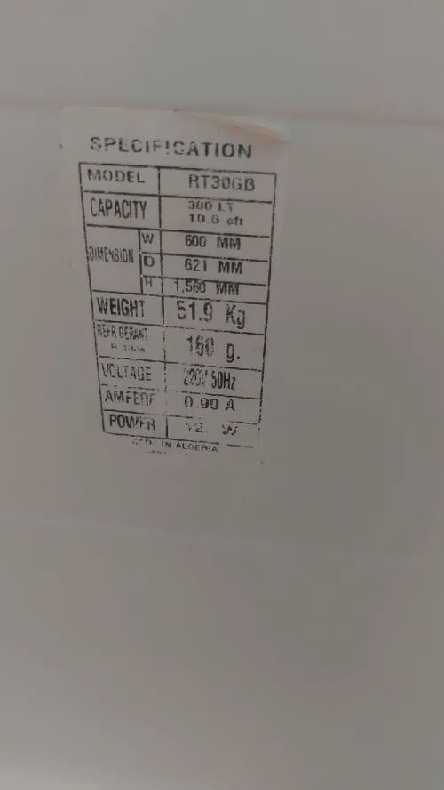 réfrigérateur samsung 300 litres
