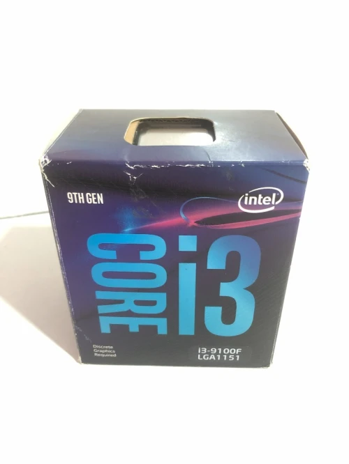 Processeur Intel Core i3-9100F (boîtier + ventilateur)