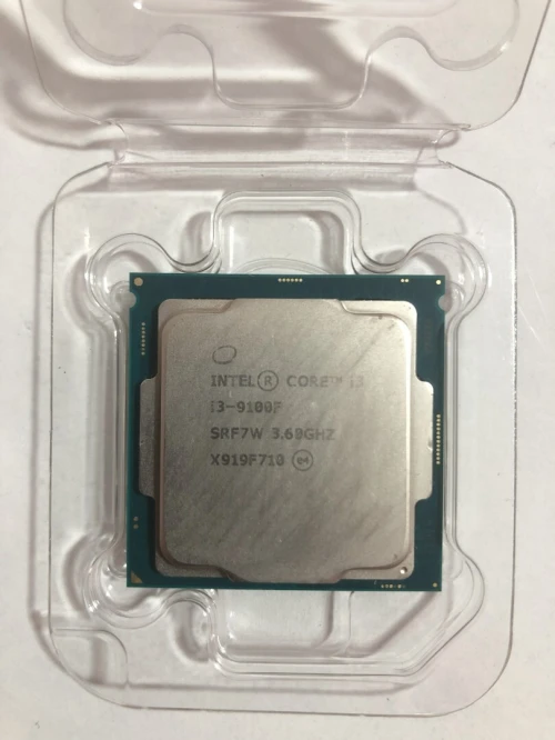 Processeur Intel Core i3-9100F (boîtier + ventilateur)