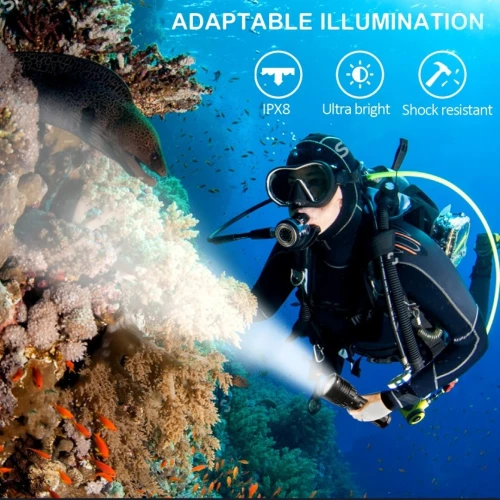 Lampe Torche Wurkkos DL30 - 3600 Lumen Chasse Sous Marine Plongée (Rechargeable)