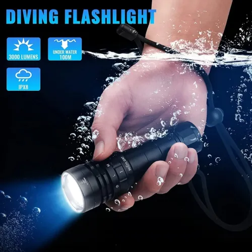 Lampe Torche SOFIRN SD05 Chasse Sous Marine Plongée (Rechargeable)
