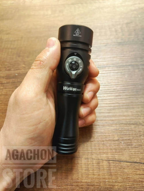 Lampe Torche WURKKOS DL02 - 3600 Lumen Chasse Sous Marine Plongée (Rechargeable)