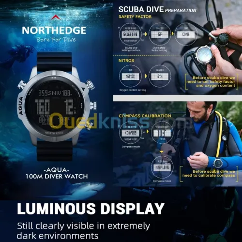Montre Ordinateur de plongée chasse sous Marine