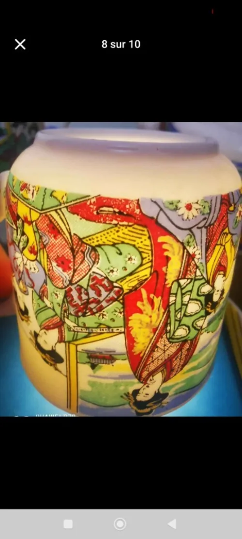 Service de porcelaine japonais pièce rare geicha