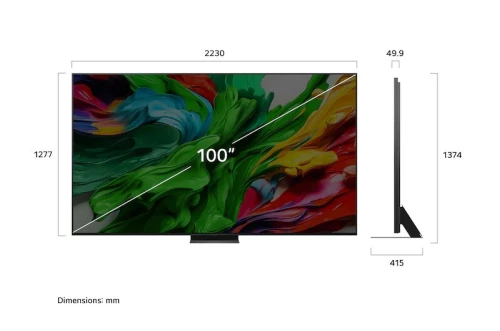 TTV LG QNED EVO MINI LED 100" SMART 4K 144FPS HDMI 2.1 EUROPÉEN 100QNED86A6