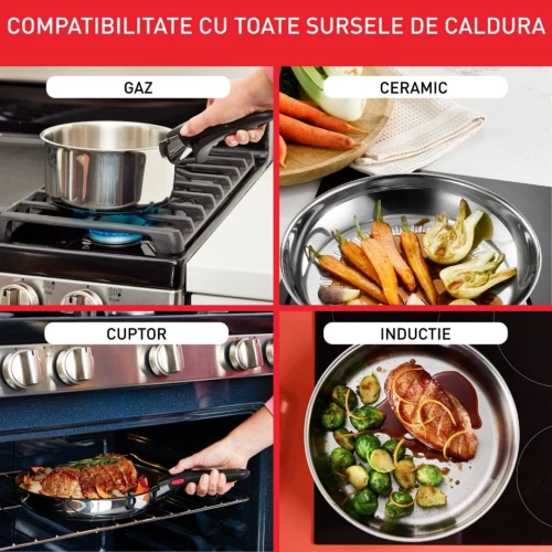 KIT TEFAL INGENIO EMOTION INOX 20 PIÈCES INDUCTION L897SJ04 