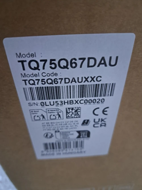 TV SAMSUNG QLED 75" SMART 4K ULTRA SLIM TQ75Q67D NEW 2024 EUROPÉEN 