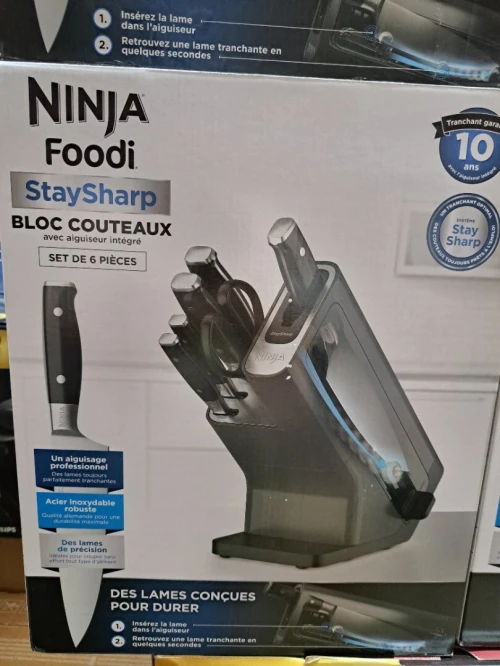 BLOC COUTEAU NINJA FOODI STAYSHARP 6 PIÈCES