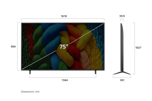 TV LG NANOCELL 75" SMART 4K 75NANO80A6B NEW 2025 EUROPÉEN 