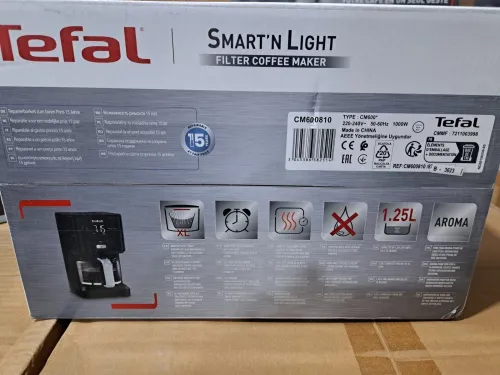 CAFETIÈRE TEFAL SMART'N LIGHT 1.25L 15 TASSES 