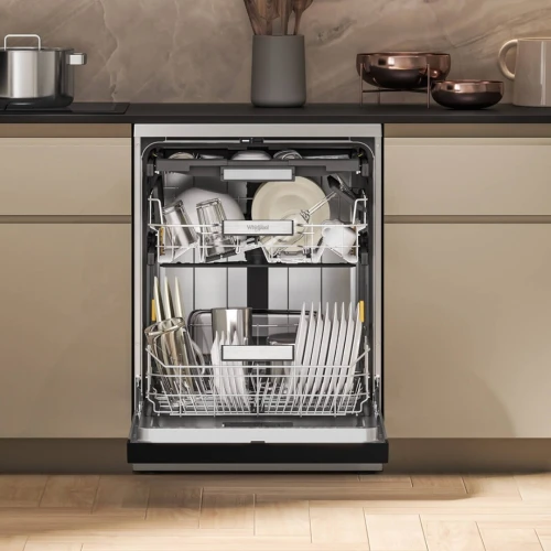LAVE VAISSELLE WHIRLPOOL 15 COUVERT INOX 3 PANIER 6ÈME SENS WF7 HS41 X