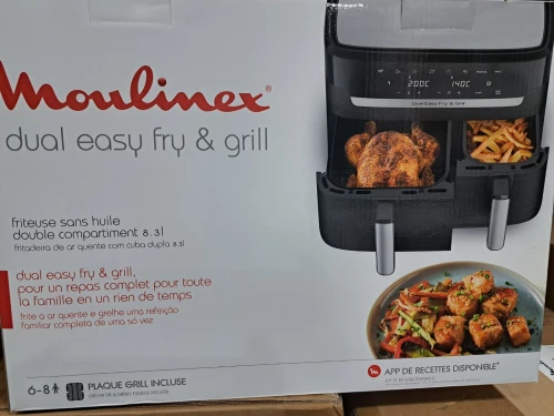 FRITEUSE MOULINEX DUAL EASY FRY & GRILL 8.3L 2IN1 EZ905D20 