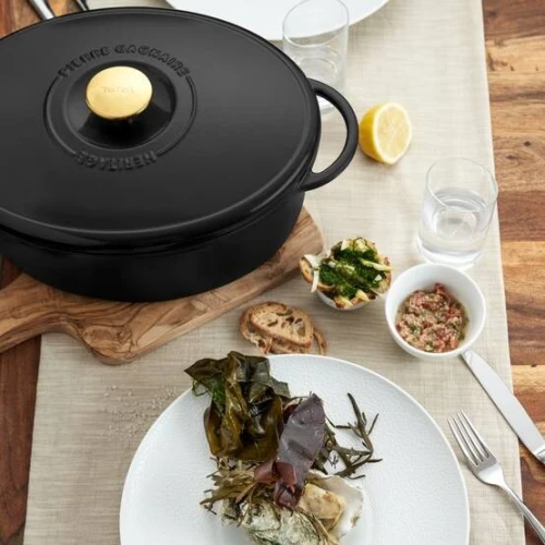 COCOTTE TEFAL PIERRE GAGNAIRE HÉRITAGE OVALE 7.2L 34.26CM FONTE REVÊTEMENT ÉMAIL 