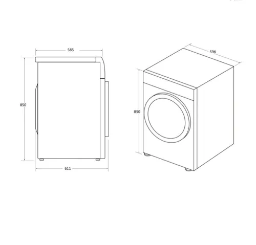 SÈCHE LINGE CANDY 9KG POMPE À CHALEUR A +++ WIFI ROE H9A3TCEX-S