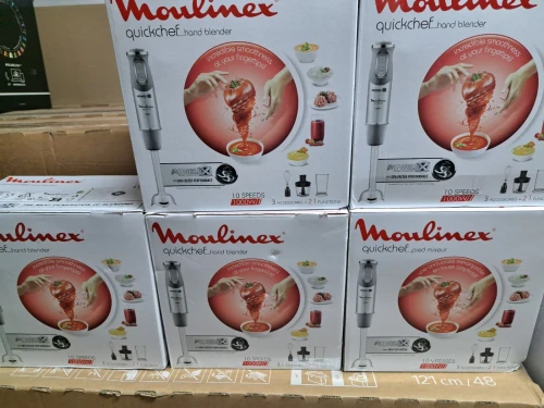 KIT MIXEUR MOULINEX QUICKCHEF INOX 1000WATT 3 ACCESSOIRE 10 VITESSE 21 FONCTIONS 