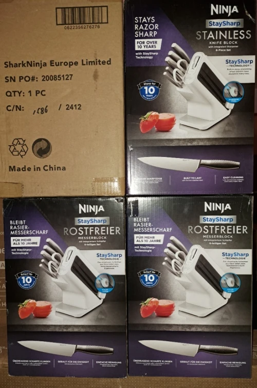 BLOC COUTEAU NINJA 6 PIÈCES BLOC BLANC K62006EUWH EUROPÉEN