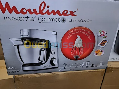 PETRIN MOULINEX MASTERCHEF GOURMET PLUS 4.6L 1100WATT 7 ACCESSOIRE 8 VITESSE FONTE ALUMINIUM 