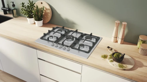 PLAQUE DE CUISSON BOSCH SÉRIE 4 INOX 75CM 5 FEUX FONTE PGQ7B5K90