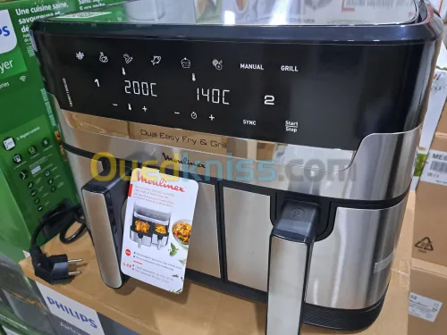 FRITEUSE MOULINEX DUAL EASY FRY & GRILL 8.3L 2IN1 EZ905D20 