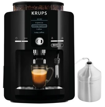 MACHINE À CAFÉ KRUPS AVEC BROYEURS QUATTRO FORCE + CAPPUCCINO EA82F010 MADE IN FRANCE