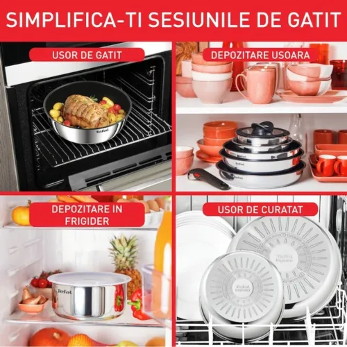 KIT TEFAL INGENIO EMOTION INOX 20 PIÈCES INDUCTION L897SJ04 