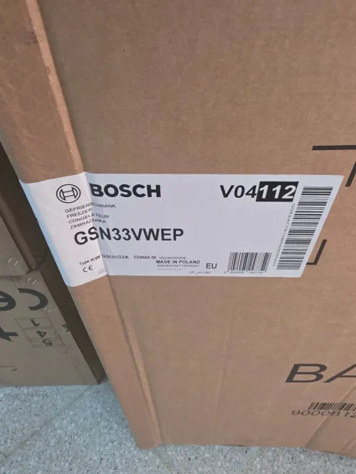 CONGÉLATEUR BOSCH PAUSE LIBRE ARMOIRE BLANC 225L SERIE 4 GSN33VWEP EUROPÉEN