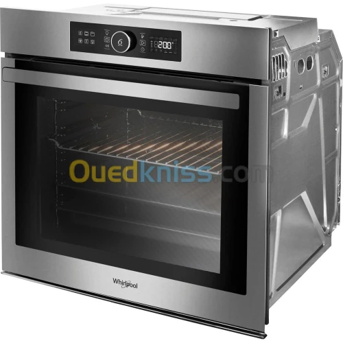FOUR WHIRLPOOL ENCASTRABLE ÉLECTRIQUE VENTILÉ 6ÈME SENS 73L PYROLYSE AKZ9629IX INOX 