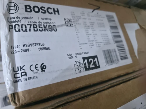 PLAQUE DE CUISSON BOSCH SÉRIE 4 INOX 75CM 5 FEUX FONTE PGQ7B5K90