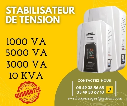 Stabilisateur 10KVA - 5KVA - 3KVA - 1000va 1er Choix Garantie une ans.