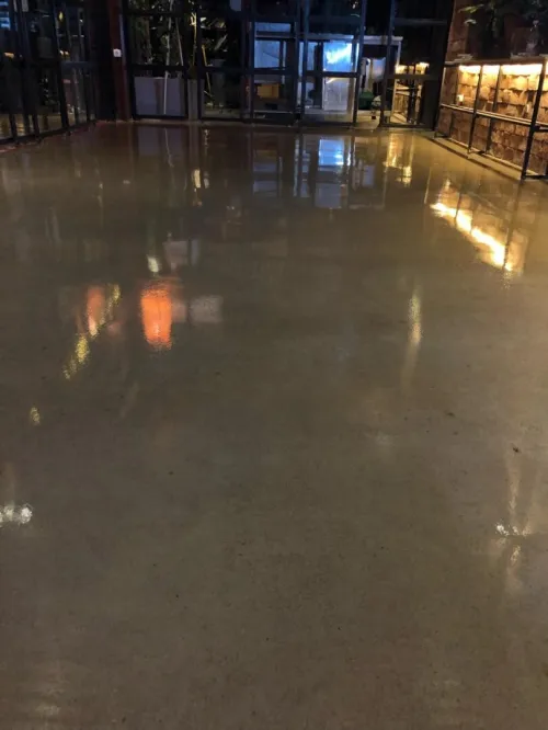 Revêtement décoratif en béton poli 
