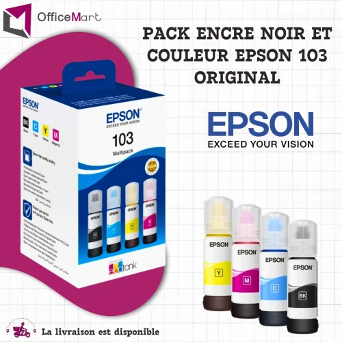 PACK ENCRE NOIR ET COULEUR EPSON 103 ORIGINAL